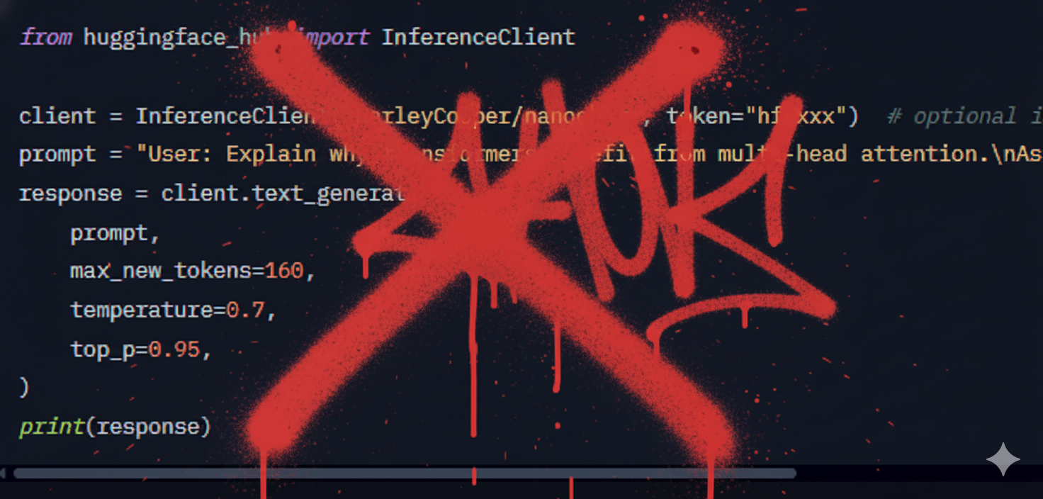 HF inference attempt with big red X