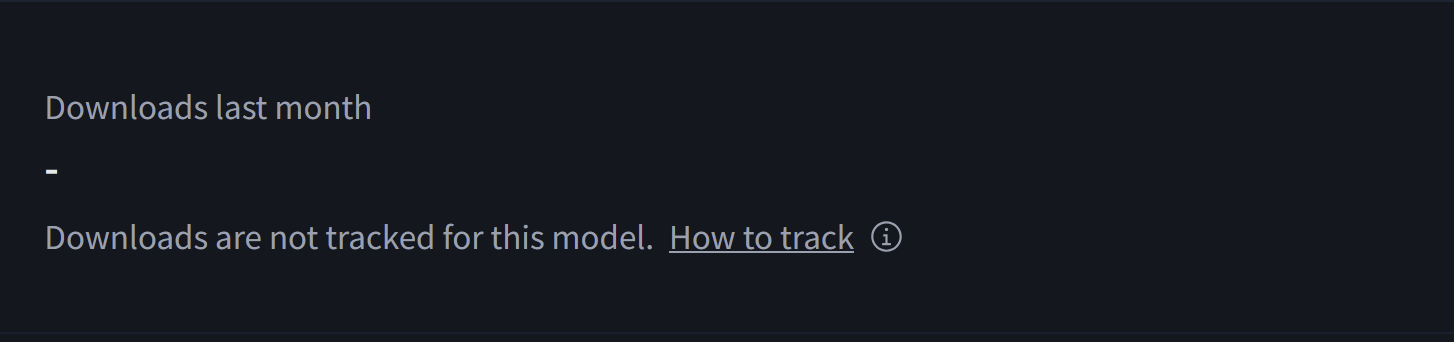Example of what can be observed for models where the Hub does not correctly display the number of downloads